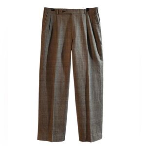 Men's Classic Pleated Wool Trousers